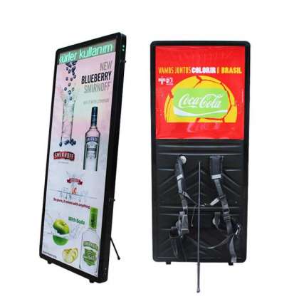 Aluminum Fabric LED Light Box Human Walking Digital Billboard