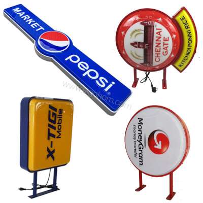 outdoor advertising round acrylic vacuum forming light box