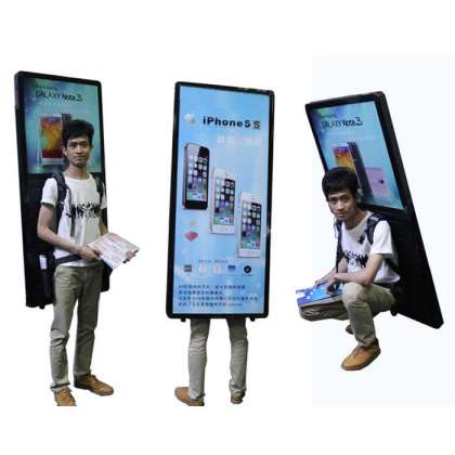 Factory price with wheels movable walking advertising led billboard