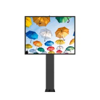 Aluminum frame floor standing unipole lamp post signage full color led display screen advertising equipment billboard