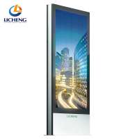 street standing light box aluminum frame led business signs outdoor scrolling advertising light box